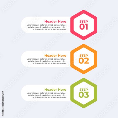 Simple infographic with three steps.