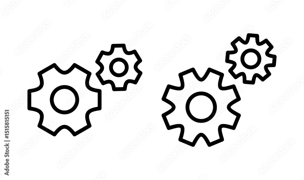 Setting icon logo design. Cog sign and symbol. Gear Sign Setting icon logo design. Cog sign and symbol. Gear Sign