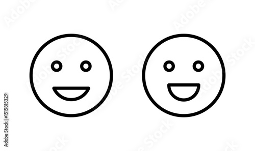 Smile icon logo design. smile emoticon icon. feedback sign and symbol