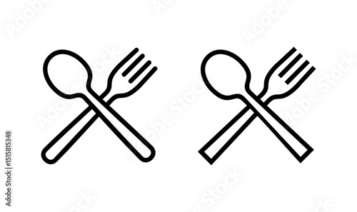 spoon and fork icon logo design. spoon, fork and knife icon vector. restaurant sign and symbol