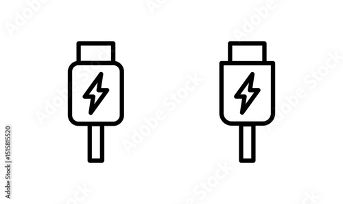 Usb icon logo design. Flash disk sign and symbol. flash drive sign. usb charging