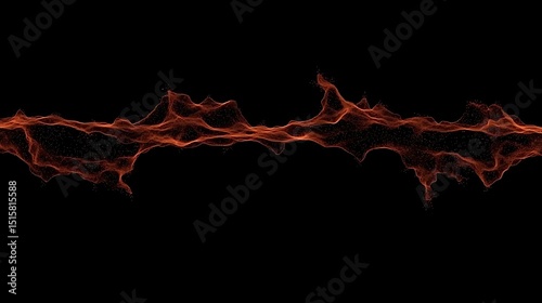 Glowing ember sparks streaming smoothly in a horizontal loop, bright radiant particles creating continuous motion on a black background