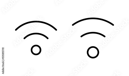 Wifi icon logo design. signal sign and symbol. Wireless  icon