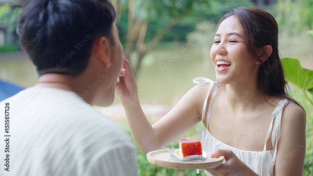 Asia people young adult man woman relax smile looking at camera take photo falling in love flirt at outdoor cafe enjoy fun date day. Joy happy asian lovers wife husband just married sweet newlywed Asia people young adult man woman relax smile looking at camera take photo falling in love flirt at outdoor cafe enjoy fun date day. Joy happy asian lovers wife husband just married sweet newlywed