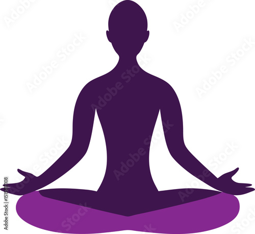 silhouette of yoga man