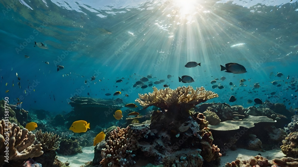 Naklejka premium under water view 