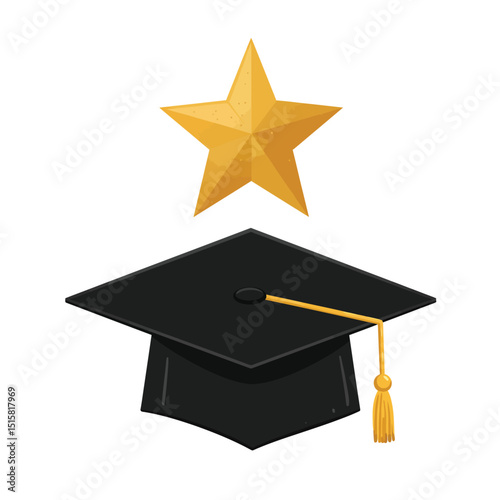 Graduation Class of 2018 greeting card and invitation template. Vector party invitation. Grad poster. vector illustration.
