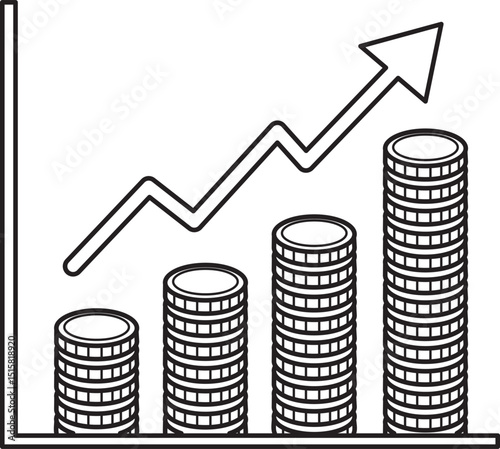 Coloring pages of money and finance collection. 