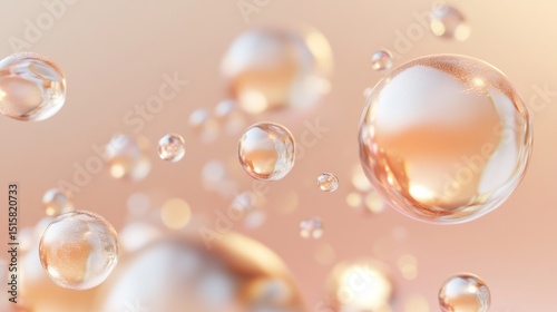 Wallpaper Mural Floating spheres in soft peachy tones. Torontodigital.ca