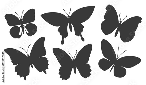 Butterfly Vector, Simple Butterfly Shape, Nature and Beauty Icon
