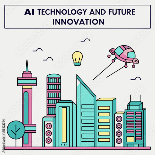 Futuristic AI Technology and Innovation Background