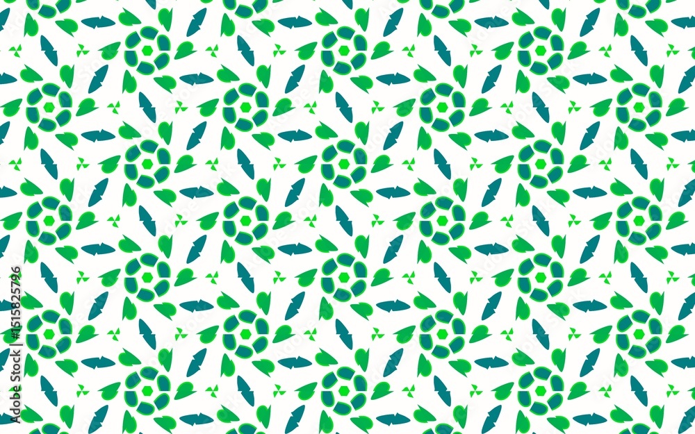 Stylized Green Repeating Organic Design Stylized Green Repeating Organic Design