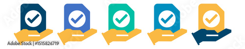 folder documents file icon with check mark