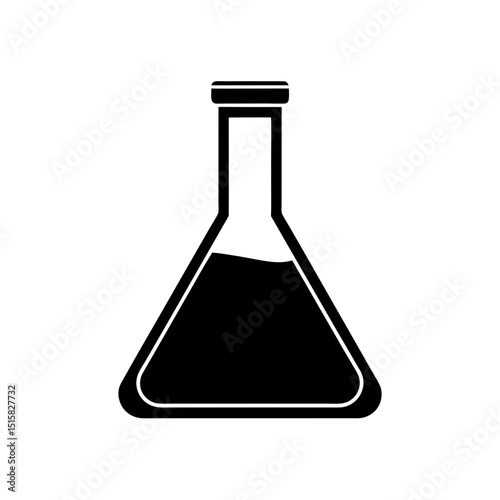 Laboratory Flask Vector Icon Simple and Clean Design