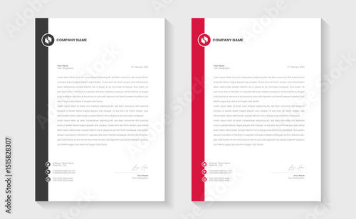 Modern stylish creative & clean business style letterhead bundle of your corporate project design. Set to print. modern business letterhead in abstract design. Elegant template design 