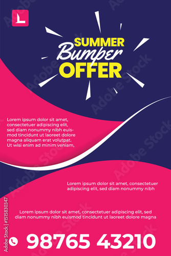 Summer Bumper Offer vector design template