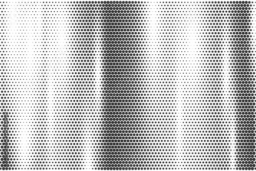Halftone comic abstract background. Dotted geometric gradient print on white backdrop. Pixel grunge gradient with wavy noise. Vector fade with points for comic and manga posters.