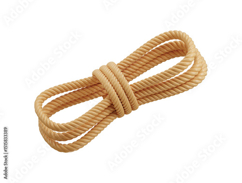 Rope icon 3d render concept of camping hiking adventure equipment 3d travel climbing icon vector illustration