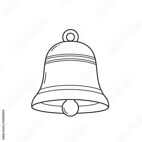 Bell Doodle vector icon. Drawing sketch illustration hand drawn cartoon line.