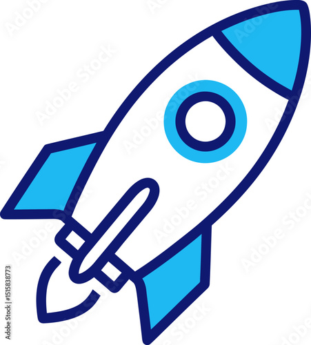 Rocket icon. Rocket launched icon vector.