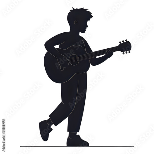 guitar player silhouette