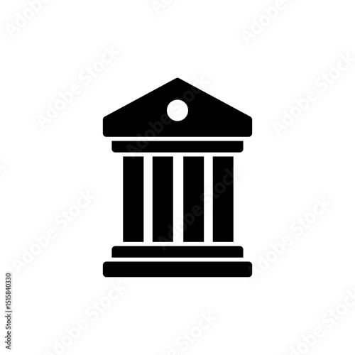 Bank icon symbol for apps and websites. Bank sign and symbol, museum, university