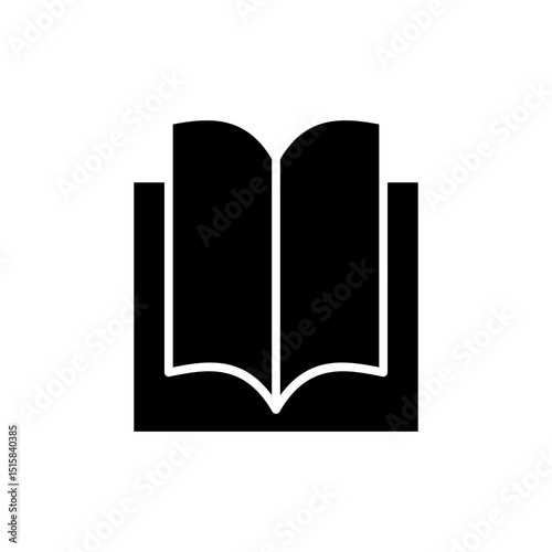 Book icon symbol for apps and websites. open book sign and symbol. ebook icon