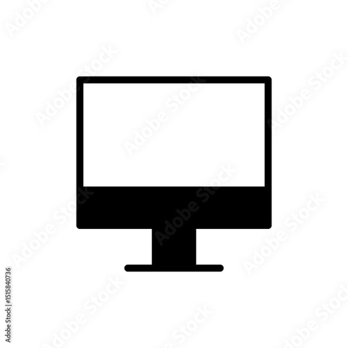 Computer icon symbol for apps and websites. computer monitor sign and symbol