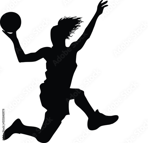 Basketball Player Silhouette Jumping