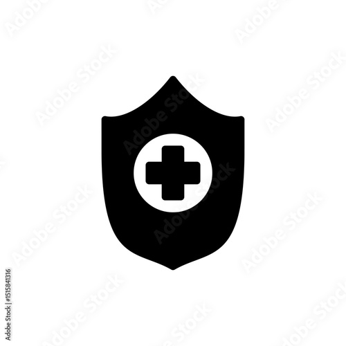 Health insurance icon symbol for apps and websites. Insurance health document sign and symbol