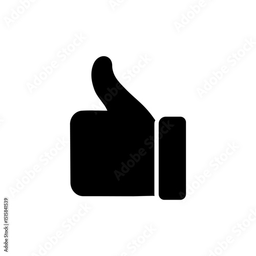 Like icon symbol for apps and websites. Thumbs up sign and symbol. Hand like