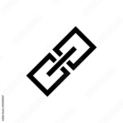 Link icon symbol for apps and websites. Hyperlink chain sign and symbol