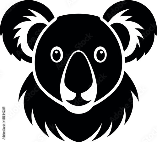 Koala Bear Silhouette Vector Logo – Animal Illustration