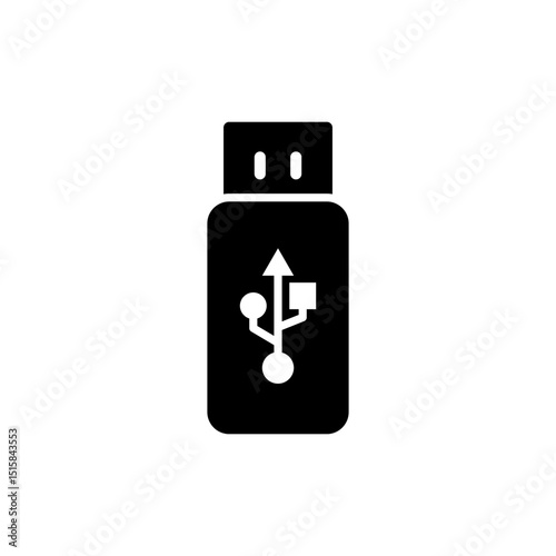 Usb icon symbol for apps and websites. usb charging. Flash disk sign and symbol. flash drive sign.