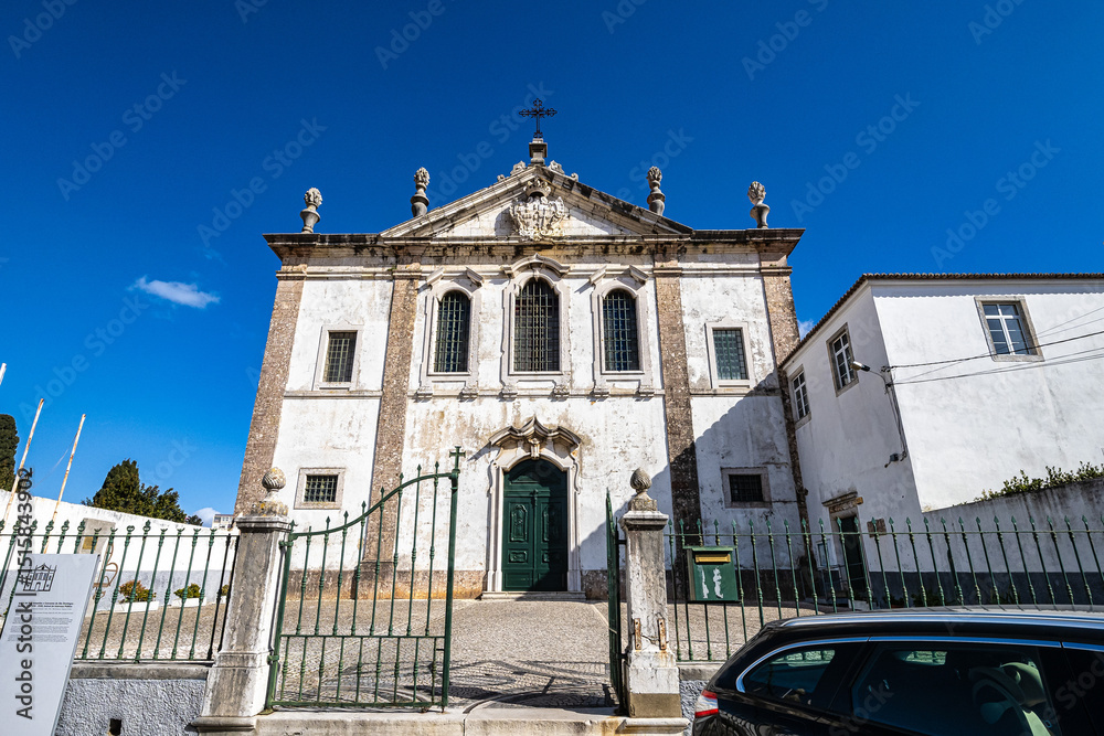Obraz premium Facade of the San Sebastiao Catholic Church in Setubal, Portugal