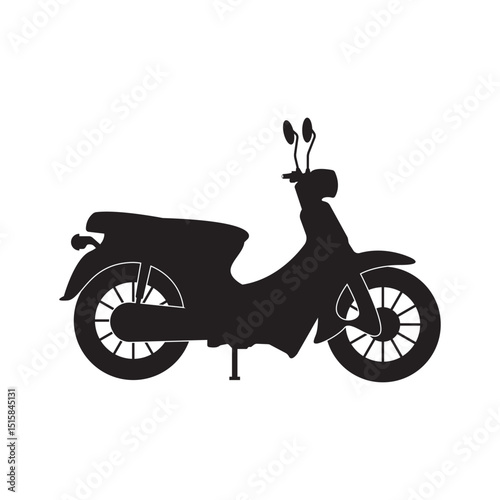 Motorcycle Silhouette Black Icon