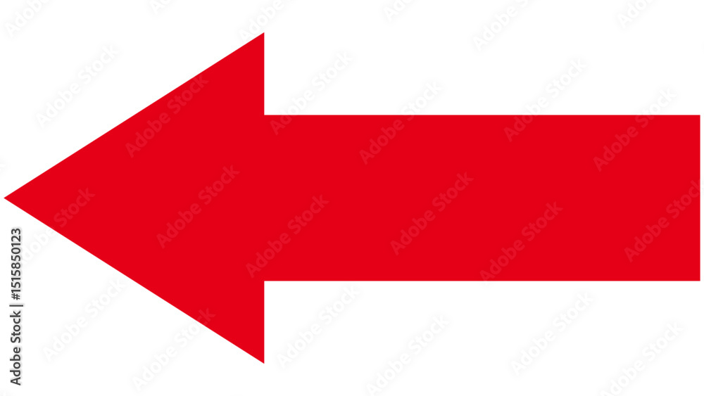Left red arrow. Arrow design symbol. Roar, Park, School, College Indicator vector arrow icon.