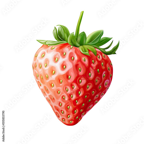 Fresh Strawberry Delight Vibrant Red Berry on Black Background with Close Up.
