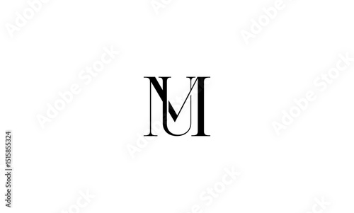 MU initial letters, monogram logo