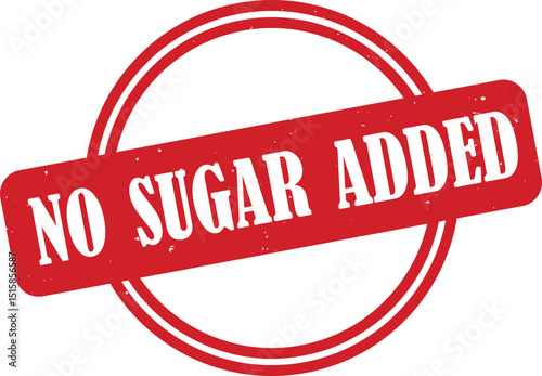 No sugar added label, No sugar added badge, No sugar added sticker, No sugar added symbol, No sugar added emblem, stamp, banner, circle, black, line, flat vector, isolated illustration