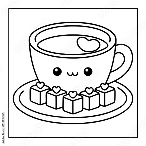 coffee lover vector illustration coloring pages