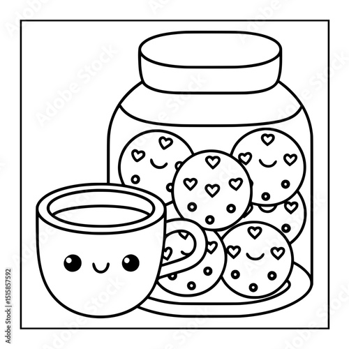 coffee lover vector illustration coloring pages