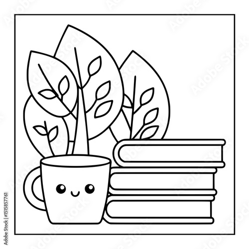 coffee lover vector illustration coloring pages