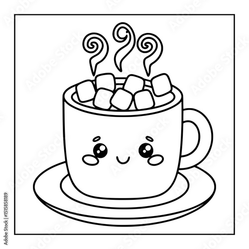 coffee lover vector illustration coloring pages