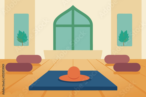 Serene Yoga Studio Tranquil Space for Inner Peace and Mindfulness