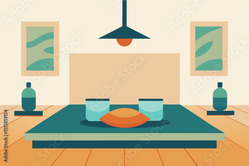 Mid-Century Modern Minimalist Dining Room Interior Design Simple Elegance