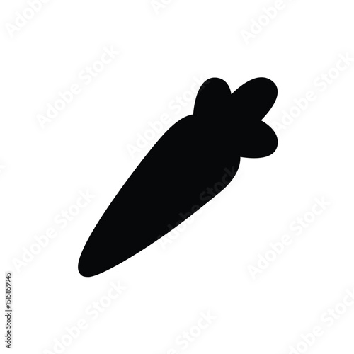 Black Carrot Icon Simple Design