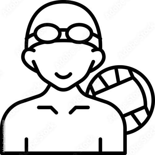 Water polo player icon