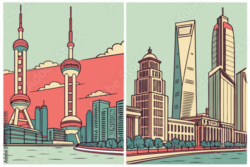 vector illustration of a city