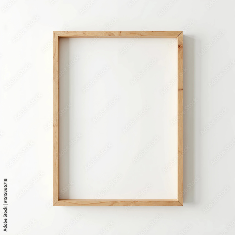 Obraz premium Stylish Wooden Photo Frame in Natural Finish for Minimalist Wall Display